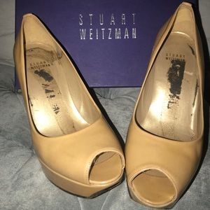 Stuart Weitzman Nude peak toe high heal